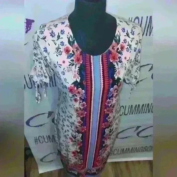 Blue and pink dress barn women's dresses slip on new with tags - Picture 2 of 7